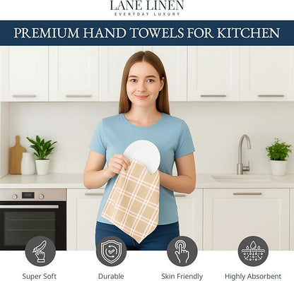 LANE LINEN Cotton Kitchen Towels Set, Quick-Drying, Premium Dish Towels