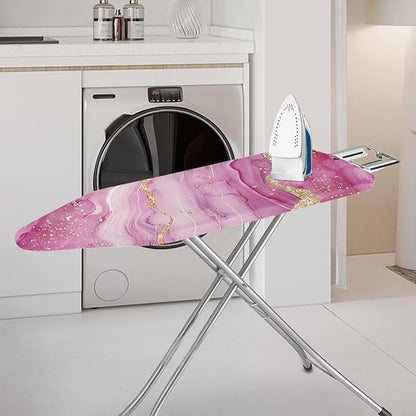 Pink Marble Ironing Board Cover Heat Reflective Anti-dust, Soft Fabric Cover