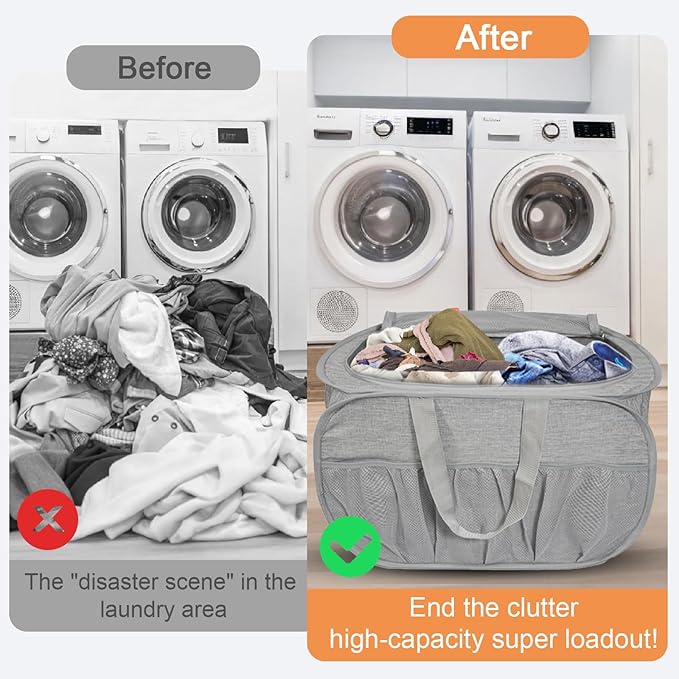 4 Pack Collapsible Laundry Baskets