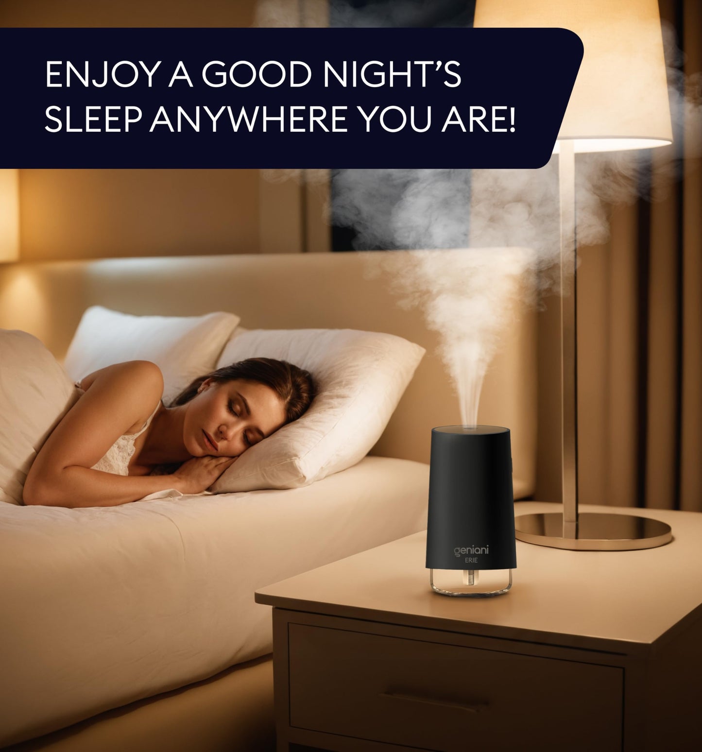 GENIANI Ultrasonic Cool Mist Humidifier for Bedroom, Large Rooms, Home, 4L - Easy Fill & Clean Humidifier for Plants w/Auto Shut-off, 40H Runtime - Quiet, Top Fill Air Humidifier