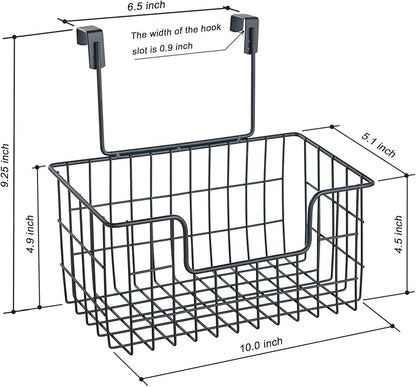 Wire Hanging Storage Basket 2 Packs, Wall Mounted Kitchen Bathroom Storage