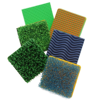 READY 2 LEARN Textured Stampers - Set of 6 - Art Tools for Kids - 3D Tools for Backgrounds, Borders and DIY Projects