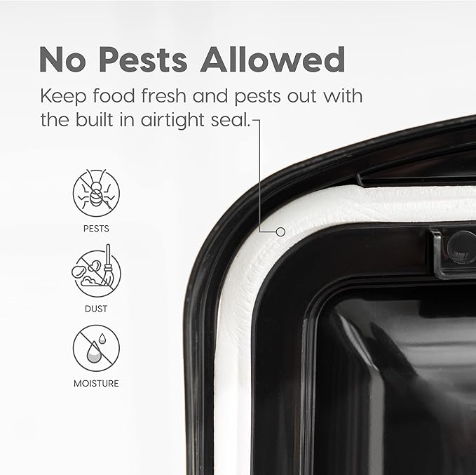 IRIS USA 25 Lbs / 32.5 Qt WeatherPro Airtight Pet Food Storage Container