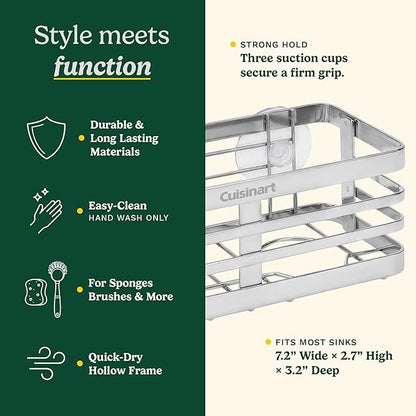 Cuisinart Sponge Holder for Kitchen Sink—Metal Sink Caddy