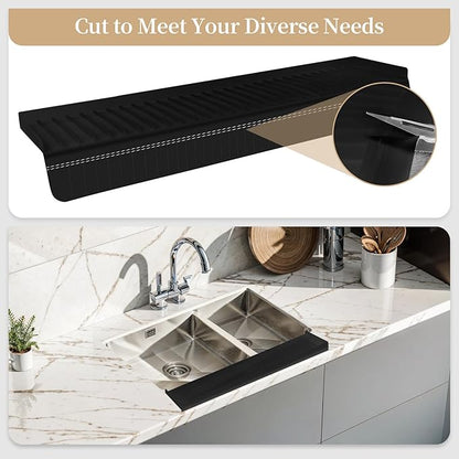Sink Edge Protector with Suction Cup, Silicone Sink Splash Guard