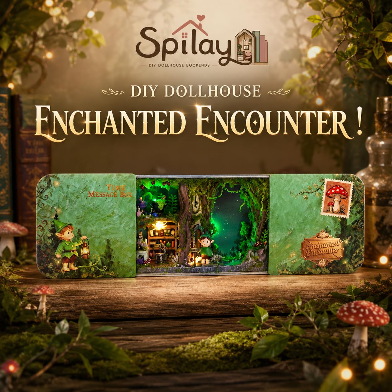 Spilay DIY Miniature House Kit for Adults, Miniature Dollhouse Kit