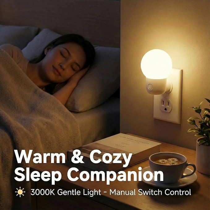 LED Night Lights Plug into Wall, Warm White/Cool White Adjustable，Tool Free Setup Plug in Night Light，1W Bright Nightlight for Adults Room Bedroom Bathroom Hallway Kitchen