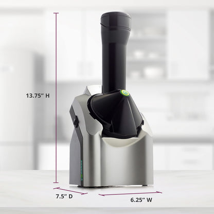 Yonanas Classic Frozen Fruit Soft Serve Maker for Healthy Vegan and Dairy-Free Treats, 200W Silver Machine with 36 Recipes, BPA Free, Easy to Clean, Quick and Simple to Use