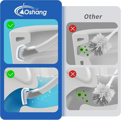 oshang Disposable Toilet Brush 2 Pack- Toilet Bowl Cleaner, Toilet Cleaning