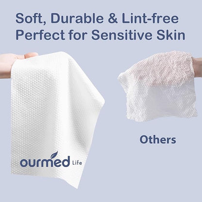 Ourmed Life Compressed Towel Tablets, Individually Wrapped Disposable Face