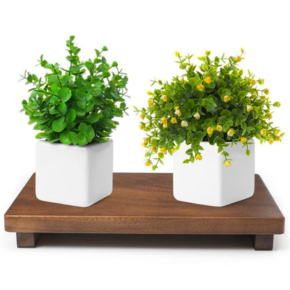 kulusion Wood Riser For Display Walnut Wood Pedestal Stand, farmhouse decor Soap Tray, Displays Your Plant Bottles Candles for Your Home Kitchen (Large, 12 x 7.1 x1.57Inch)