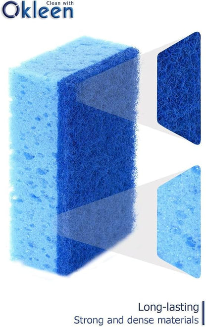 Blue Multi Use Scrub Sponges. Made in Europe. 9 Pack