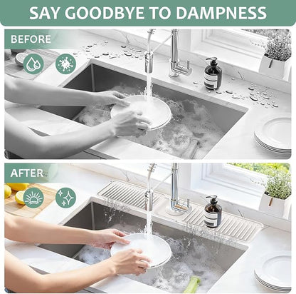 24 Inch Upgraded Draining Mat Folding faucet Mat