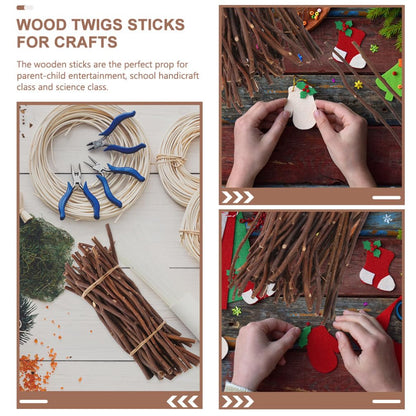 HOMSFOU 50Pcs Wood Log Sticks DIY Dried Wood Sticks 30cm Craft s Natural Twigs s for Crafting Card Making Embellishments Photo Props