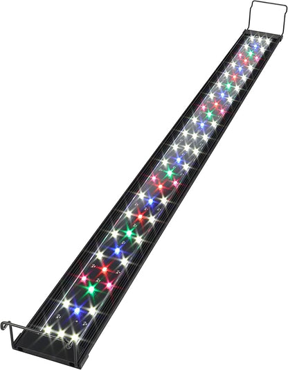 WaterRebirth Ultra-Slim Full Spectrum LED Aquarium Light with Adjustable Brackets,1250LM 30W for 36Inch to 42Inch Fish Tank Lighting Fresh Water