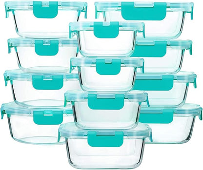 24-Piece Glass Food Storage Containers
