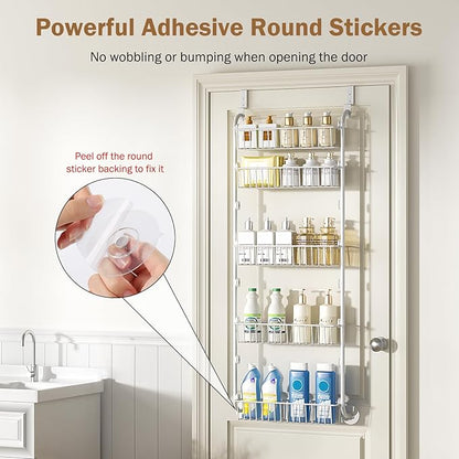 Delamu Over The Door Pantry Organizer, 5-Tier Pantry Door Organizers and Storage