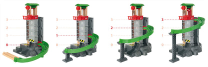 BRIO World Lift & Load Warehouse Set - 32-Piece Wood Train Set - Works with All Wooden Railway Sets - Includes 4-Level Elevator, Vehicles, Tracks & Full Station - MESH Accredited for Ages 3+