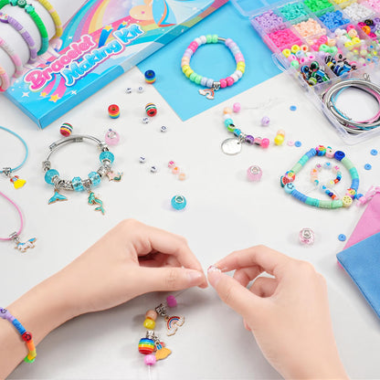 ZOOI Bracelet Making Kit for Girls, Friendship Charm Bracelet Making Kit, Arts and Crafts for Kids Girls Ages 8-12, Girl Toys Age 6-8, Jewelry Making Kit, Crafts Gifts for 6-12 Year Old Girl