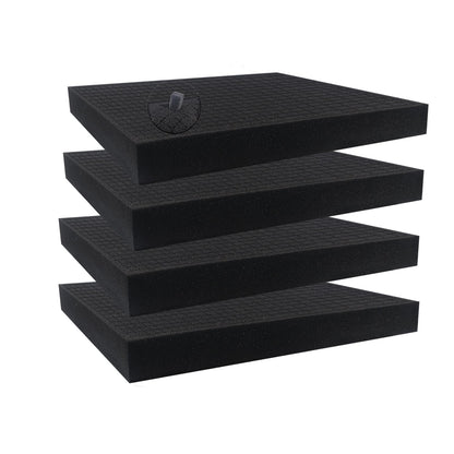 KYHSOM 4 Pack Pick and Pluck Foam 16x12x2 Inch - Pre-Cubed Cell Polyurethane Sheets for Tool Box, Camera, Craft and Protective Case Liner Organizer