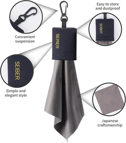 Glasses Cleaner Cleaning Cloth Keychain, Reusable Microfiber Eyeglasses Clean