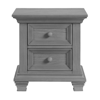 Oxford Baby Weston 2-Drawer Nightstand, Dusk Gray