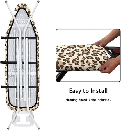 Leopard Ironing Board Cover and Pad Non-Slip Thick Resist Scorching Ironing
