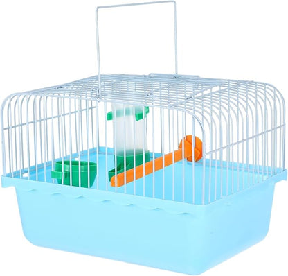 Toddmomy Portable Bird Cage with Perch Food Box Water Dispenser Spacious Travel Carrier for Parrots Lovebirds Small Birds 9.29X6.57X6.29 Inches