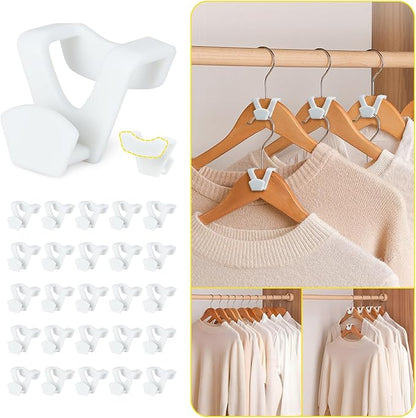 Smartor Clothes Hanger Connector Hooks 30 Pack, Closet Storage and Organization