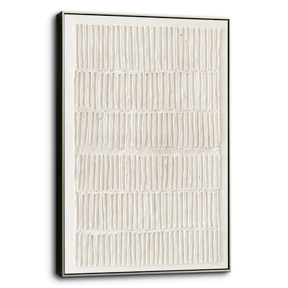 VGICH Large Framed Canvas Wall Art, Modern Abstract Wall Art for Living Room, Beige Textured 100% Hand-painted Painting, Minimalist Wall Decor for Living Room, Bedroom, Office, Hallway, 27x43 Inch