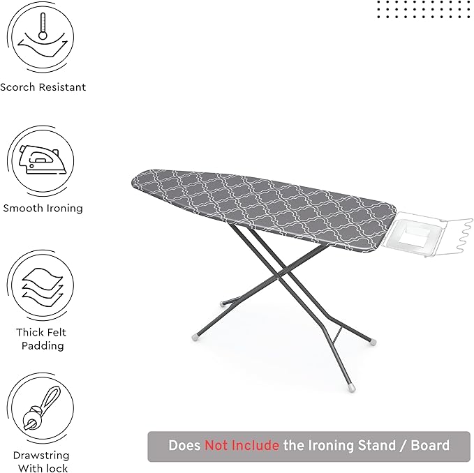 Encasa XO Ironing Board Cover and Pad 49"x18"