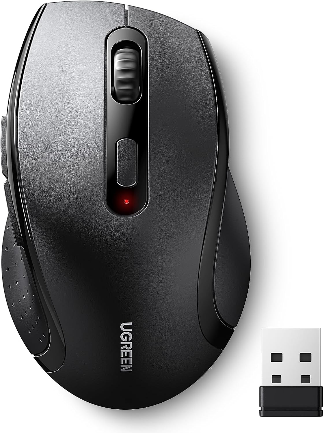 UGREEN 2.4GHz Wireless Mouse Ergonomic 1600 DPI USB Receiver Compatible with Windows Mac Linux Chromebook Laptop PC