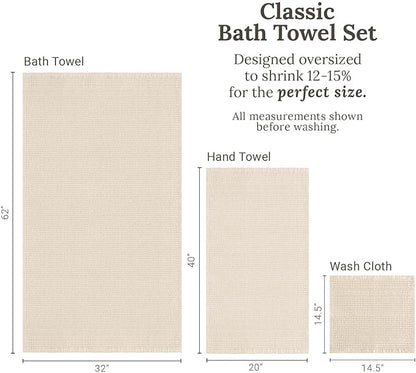 GILDEN TREE Waffle Towel Set Quick Dry Thin | 2 Bath Towels | 2 Hand Towels | 2