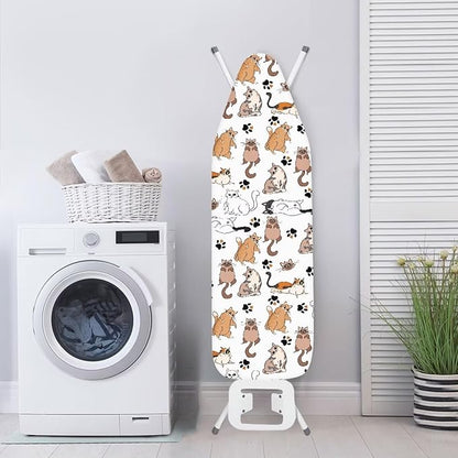 Sprowallow Cat Paw Print Ironing Board Cover and Pad Standard Size 15x54 inch