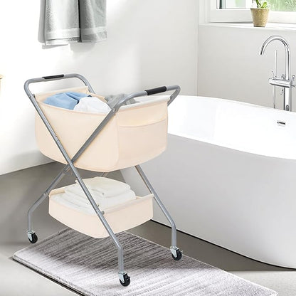 STORAGE MANIAC Collapsible Laundry Cart