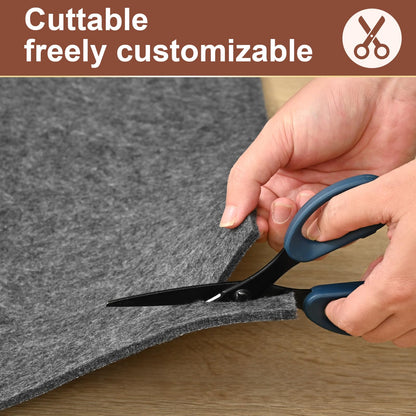 YJ.GWL 3x5 Feet Non Slip Rug Pad 1/4 inch Thick Felt and Silicone Backing, Dual Surface Cushion Rug Gripper for Hardwood Floors, Carpet Liner Keep Rugs in Place, Anti Skid Mat for Under Area Rug