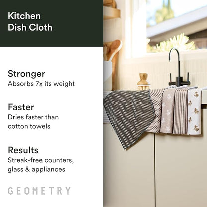 GEOMETRY Dishcloth – Evergreen Collection – Quick-Dry, Ultra-Absorbent