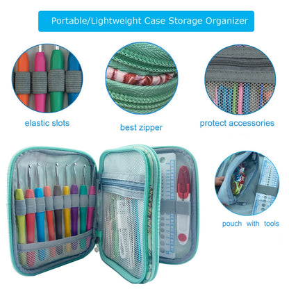Weabetfu 102pcs Crochet Hooks Set Crochet Hook Kit with Case Ergonomic Crochet Needles for Arthritic Hands and Crochet Accessories Complete Crochet Set for Beginners & Experieced Crochet Lovers