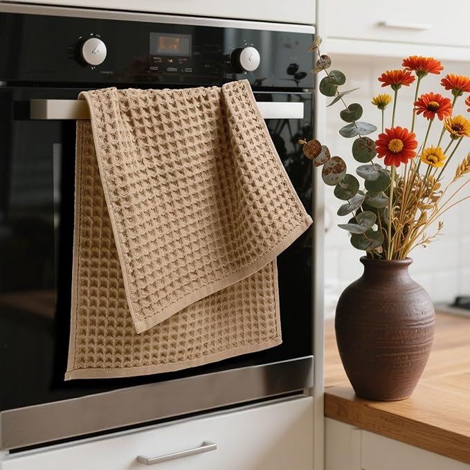 Jacquotha Waffle Bathroom Hand Towels 2-Piece – Cotton, Lightweight, Lint Free