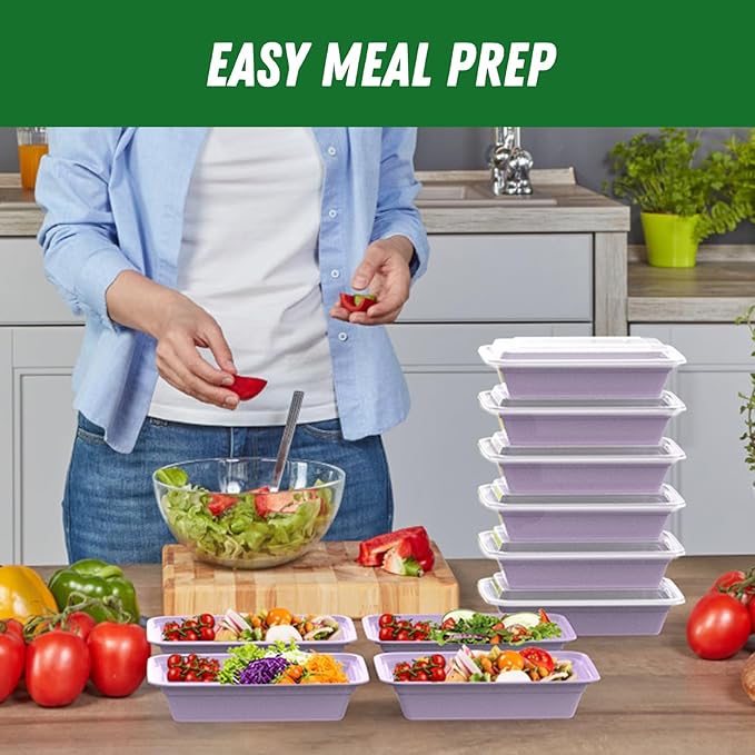 50 Pack 32 oz Meal Prep Containers Reusable