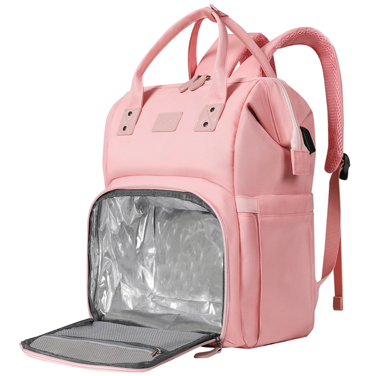MAQTOIZ Women's Insulated Laptop Backpack Lunch Cooler Bookbag with USB Port for Women (15.6/14/13 Inch Laptop), Gift For Her