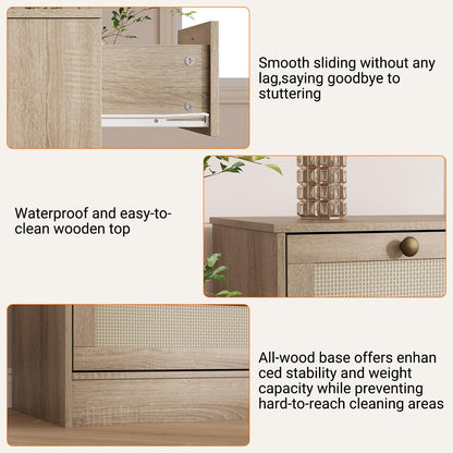 Patikuin 12 Drawer Wood Dressers for Bedroom, Wooden Dressers for Adult Bedroom, Modern TV Stand Dresser for 65 inch TV, 61" Wide Chest of Drawers for Living Room, Closet, Hallway