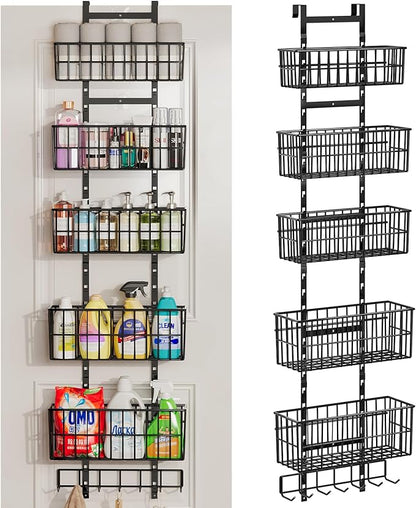 Adjustable Over The Door Organizer, Metal Hanging Door Organizer