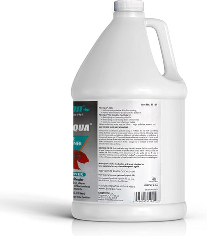 KORDON Novaqua Aquarium Water Conditioner for Freshwater & Saltwater – Instantly Detoxifies Chlorine, Chloramines, & Heavy Metals in Tap Water, Replaces Fish Slime Coat, Adds pH Buffers, 1-gallon