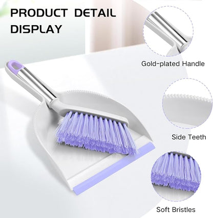 NACENA Mini Broom and Dustpan Set, Small Dust Pan and Brush Set