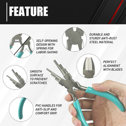 C&T 3-Piece Jewelry Pliers Set, Jewelry Making Tools Kit, Micro Jewelry Plier, Jewelry Making Supplies, Pliers set for jewellery making bead winding and shaping wire DIY Crafts