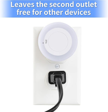 Night Light with High/Low/Off Switch, LED Manual Nightlight Max 20 Lumens, Indoor for Bathroom, Hallway, Bedroom, Kitchen, Warm White, Energy Efficient, ETL Listed, 4 Pack