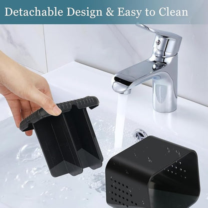 Black Toothbrush Holders for Bathrooms, Kids Electric Toothbrush and Toothpaste