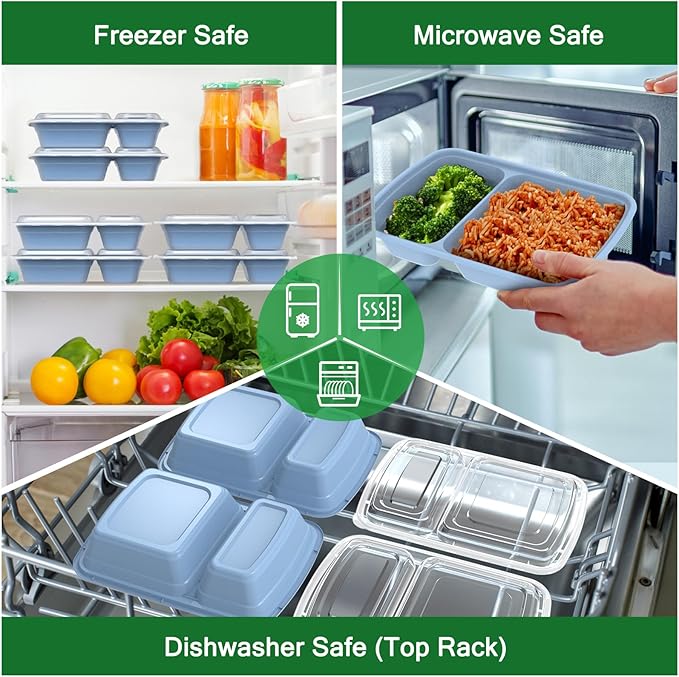50 Pack 28 oz Meal Prep Containers Reusable