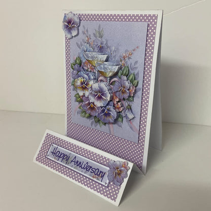 Katy Sue Designs Pretty Flowers 3D Die-Cut Decoupage Sheets for Card Making. A Pack of 24 Sheets of Floral-Themed Die Cuts for Card Making Supplies With Sweet Peas, Corn Poppies, Hydrangeas, & Pansies